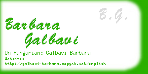 barbara galbavi business card